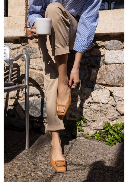 Cintia Kadin Taba Gercek Deri Babet