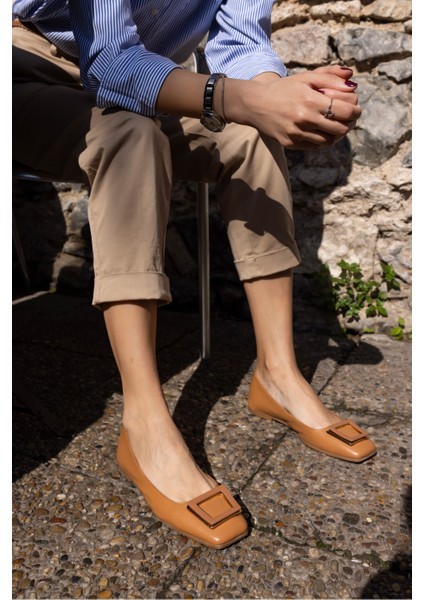 Cintia Kadin Taba Gercek Deri Babet