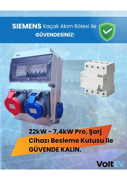 22kW + 7,4kW Pro, Şarj Cihazı Besleme Kutusu fiyatları