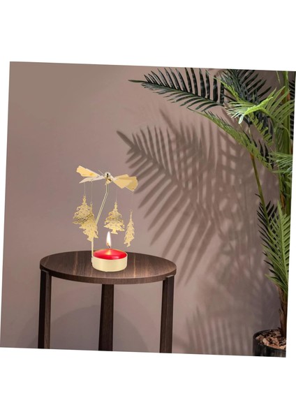 Isı Ile Dönen Metal Mumluk – Çam Ağacı Modeli, Altın Renk, Yılbaşı ve Yeni Yıl Dekoratif Mumluk fırsatları