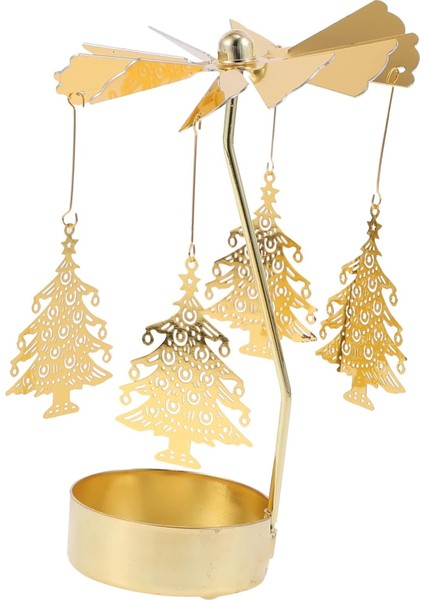 Isı Ile Dönen Metal Mumluk – Çam Ağacı Modeli, Altın Renk, Yılbaşı ve Yeni Yıl Dekoratif Mumluk indirimleri