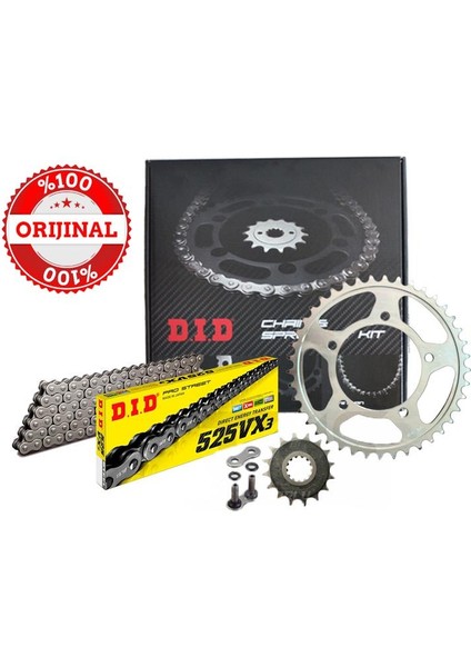 Dıd Suzuki Gsx-R 1000 Zincir Dişli Seti (2017-2020) X-Ringli Zincir (Çelik Renk) fırsatları