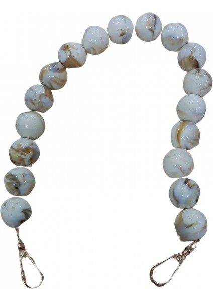 Çanta Askısı 40 cm Akrilik Yuvarlak Krem