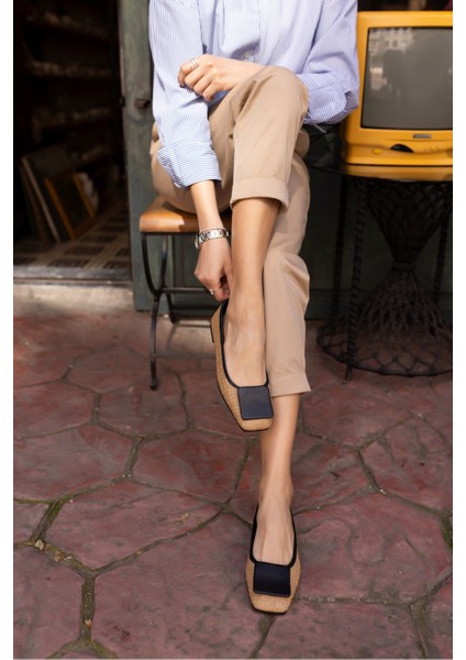 Slash Kadin Siyah Hasır Garnili Deri Babet fırsatları