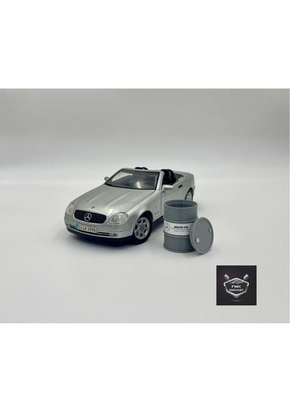 1:18 Ölçek Yağ Varili 5’li Set – Diorama Model Araba Aksesuarı – Garaj ve Servis Dekoru – Gri