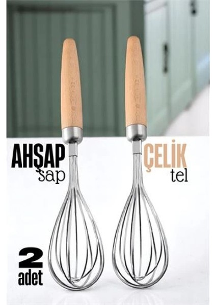 Ahşap Saplı Çelik Çırpıcı - Yumurta ve Sos Çırpıcı, Mutfak Çırpıcısı, Çırpma Teli fiyatları