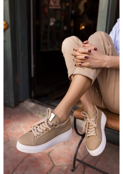 Biling Kadın Kot Mavi Bagcıklı Sneaker