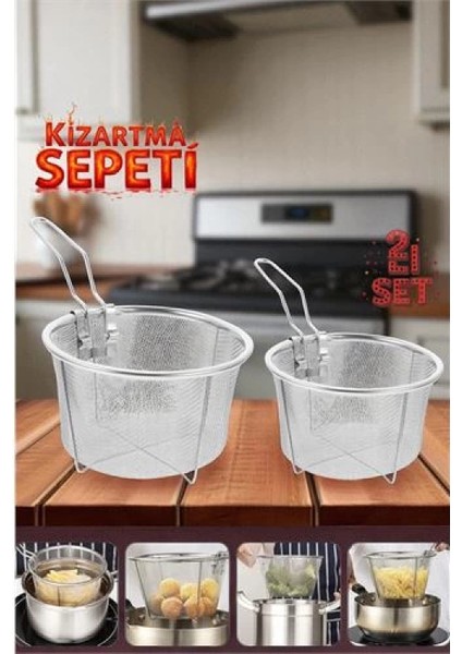 Modacar 2 Boy Kızartma Süzgeci Patates Kızartma Filtresi 304 Paslanmaz Çelik fiyatları