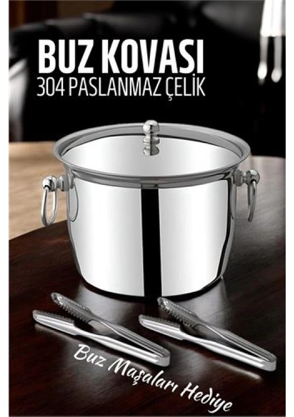 Buz Kovası 304 Paslanmaz Çelik ve Buz Maşası Seti Buz Termosu fiyatları