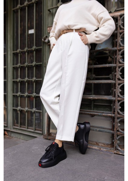 Bummer Kadin Siyah Cilt 5 cm Topuk Boyu Sneaker