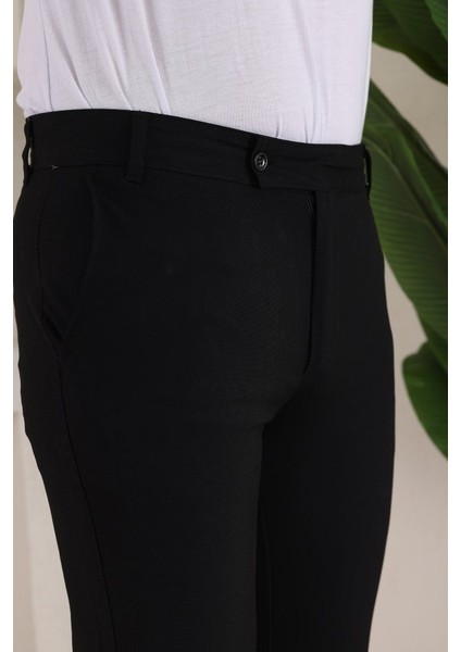Erkek Slim Fit Likralı Bilek Boy Dilli Kumaş Pantolon fırsatları