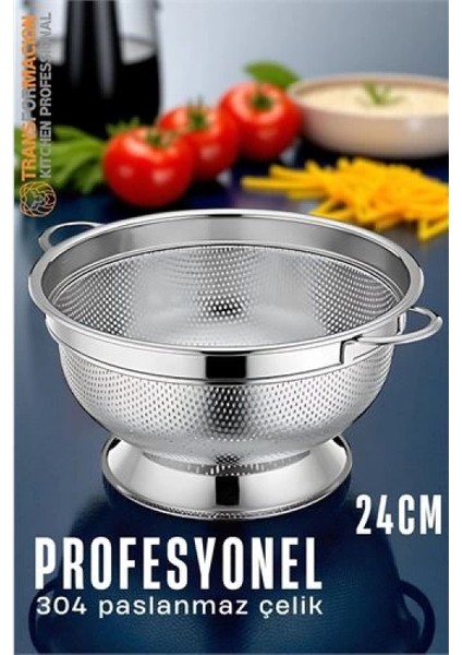 Modacar Ayaklı Kevgir - 304 Paslanmaz Çelik Profesyonel Ayaklı Süzgeç 24 cm fiyatları