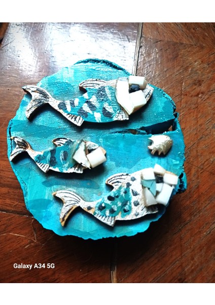 Dekoratif Ahşap Üzerine Cam Mozaik Tasarımı