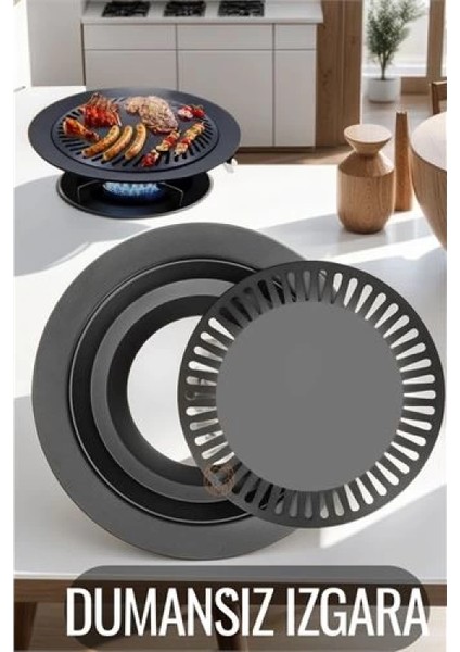 Kokusuz Dumansız Izgara Su Hazneli Ocak Üstü Grill