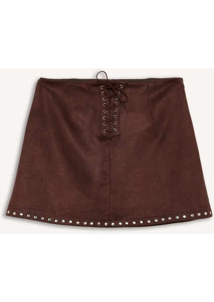 Coool A Kesim Normal Bel Penye Astar Süet Mini Etek fırsatları