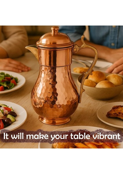 Saf Bakır Su Sürahisi Kapaklı Sürahi indirimleri