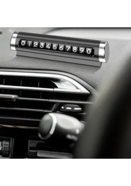 Alüminyum Kasa Siyah Renk Çevirmeli Araç Içi Telefon Numaratörü Park Oto Numaratörü indirimleri