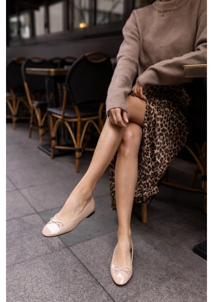 Balle Kadin Bordo Rugan Balerın Babet