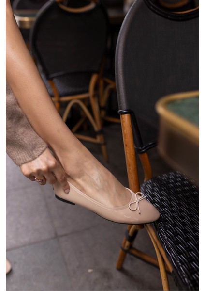 Balle Kadin Bordo Rugan Balerın Babet