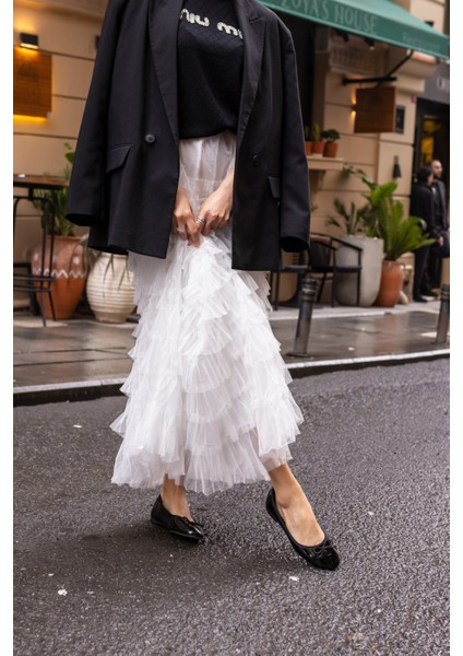 Balle Kadin Bordo Rugan Balerın Babet