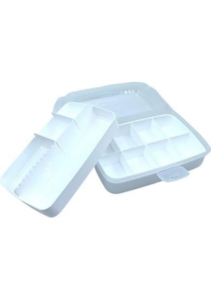 12 Bölmeli Çok Amaçlı Takı Toka Kutusu Dikiş Kutusu Kapaklı Organizer Kutusu Bölmeli Kutu indirimleri