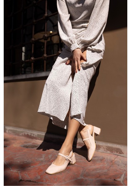 Maryo Kadın Bej Rugan Topuklu Ayakkabi modelleri