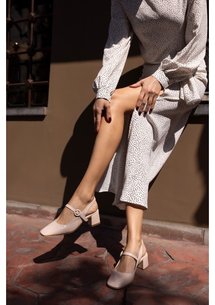 Maryo Kadın Bej Rugan Topuklu Ayakkabi indirimleri