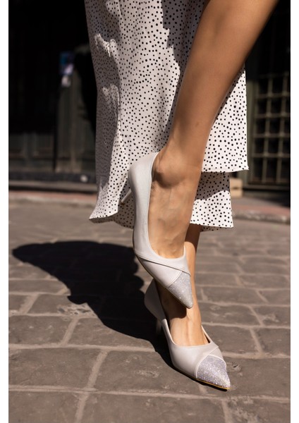 Teya Kadın Gumus Topuklu Ayakkabı modelleri