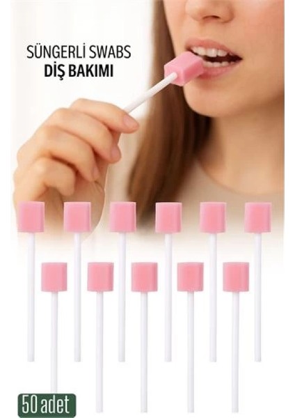 Modacar Süngerli Swab - Ağız ve Diş Bakım Çubuğu - 50 Adet fiyatları