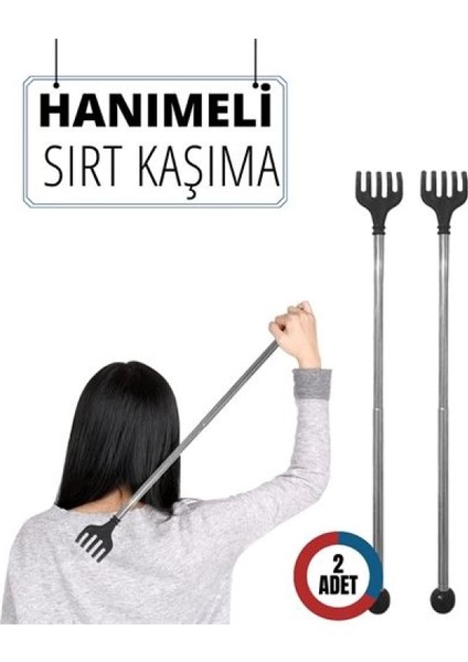 2 Li Hanımeli Metal Sırt Kaşıma Aparatı fiyatları