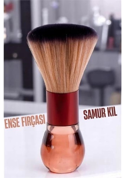 Modacar Samur Berber Ense Fırçası Saç Temizleme Fırçası - Berber Temizlik Fırçası- Kuaför Berber Malzemesi