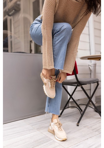 Evora Kadin Siyah Sim Detayli Sneaker