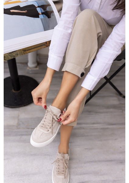 Seventy Kadın Bej Gercek Deri Suet Bagcıklı Sneaker indirimleri