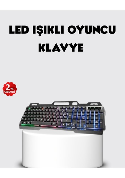 Rgb Aydınlatmalı Klavye Mouse Seti - USB Bağlantılı, Türkçe Q, Ayarlanabilir Dpı, Ergonomik Yapı