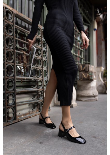 Maryo Kadın Bej Rugan Topuklu Ayakkabi