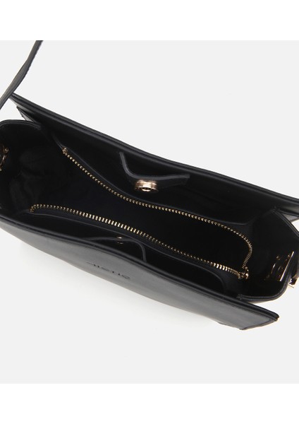 03CAH310300A100 KADIN Deri Siyah Omuz Çantası