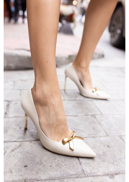 Jerry Kadin Siyah Cilt Topuklu Miu Ayakkabi modelleri