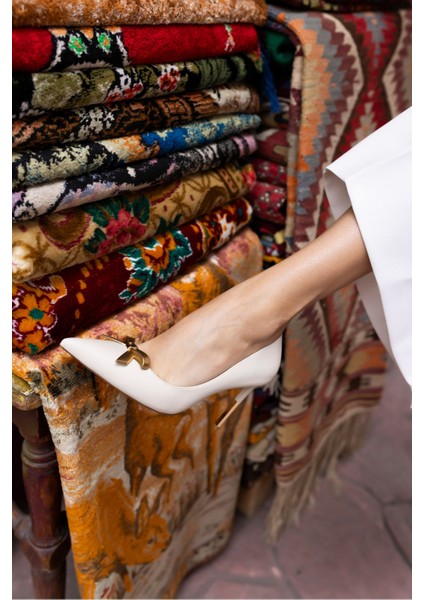 Jerry Kadin Siyah Cilt Topuklu Miu Ayakkabi indirimleri