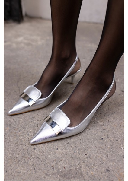 Conroy Kadin Gumus Topuklu Ayakkabi