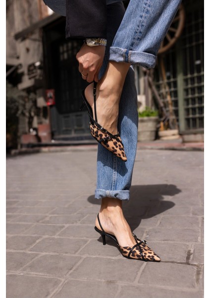 Boris Kadın Hasır Taba Miu Tarzi Topuklu Ayakkabi