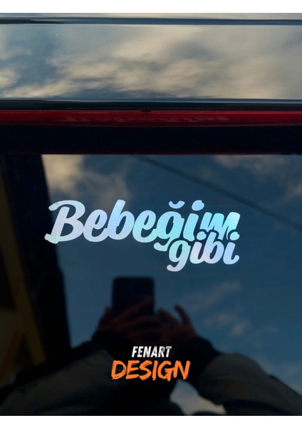 Bebeğim Gibi Jdm Araba Motosiklet Cam Etiket Sticker 17X6 cm