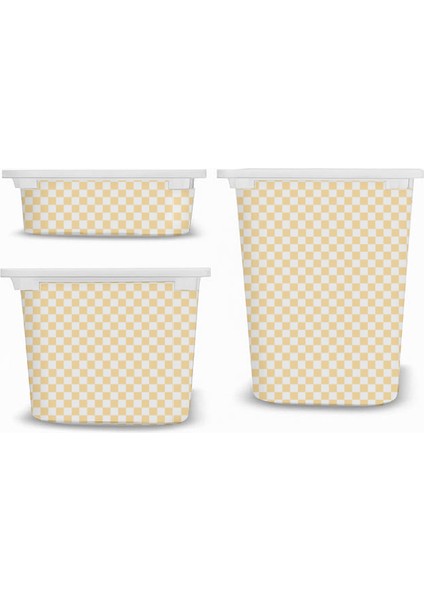 Trofast Sarı Dama Sticker - Çocuk Odası Oyuncak Düzenleme Etiketi - Dayanıklı Folyo modelleri