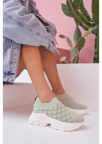 Alice Kadin Yeşil Trıko Sneakers