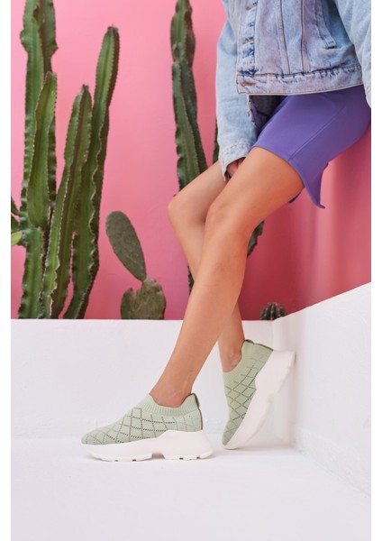 Alice Kadin Yeşil Trıko Sneakers fiyatları