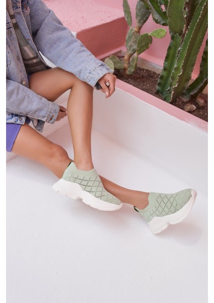 Alice Kadin Yeşil Trıko Sneakers