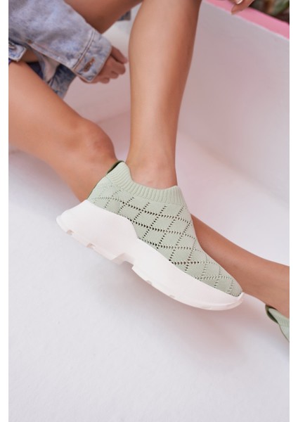 Alice Kadin Yeşil Trıko Sneakers