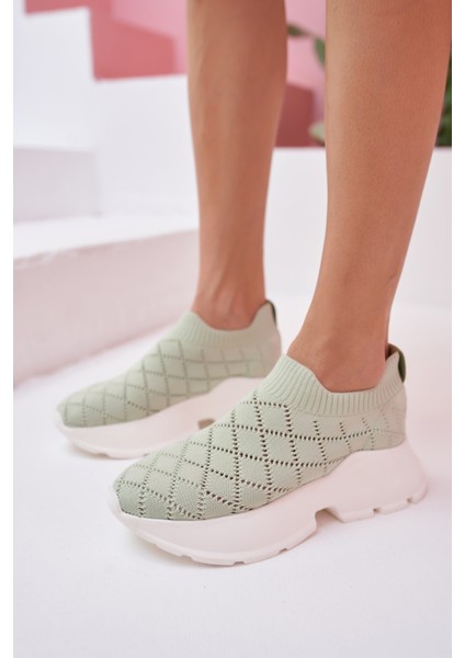 Alice Kadin Yeşil Trıko Sneakers