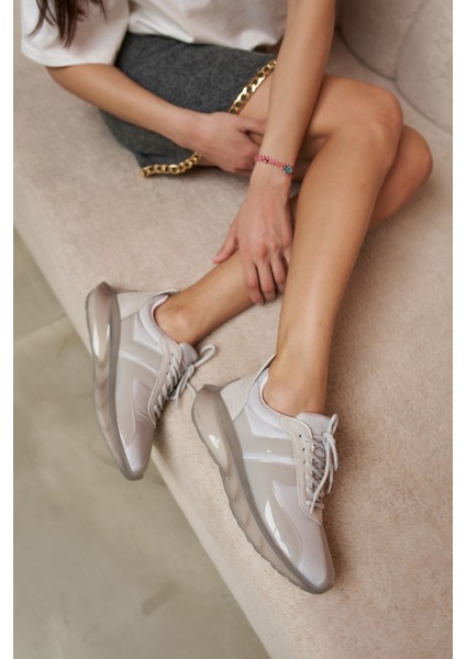 Fabiana Kadın Gri Parasut Gri Seffaf Detay Airtaban Sneakers