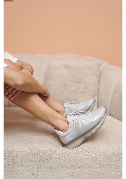 Fabiana Kadın Gri Parasut Gri Seffaf Detay Airtaban Sneakers