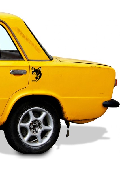 Bozkurt Figürlü Göktürkçe Türk Yazılı Vinil Sticker